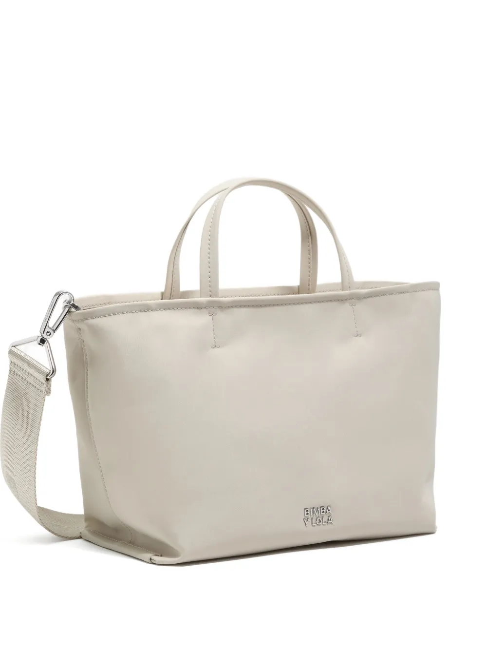 Bimba y Lola medium logo-lettering shoulder bag - Toni neutri