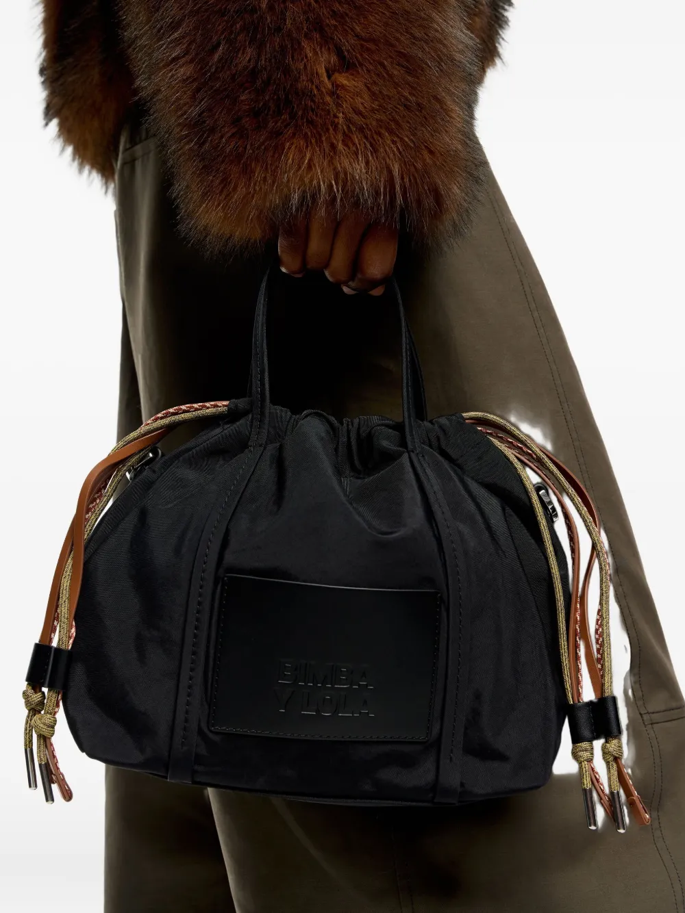 Bimba y Lola Kleine boekentas met logopatch Zwart