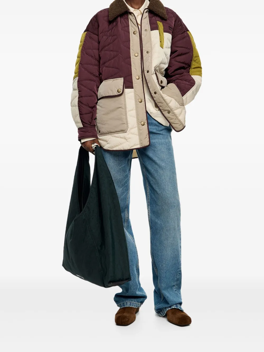 Bimba Y Lola Quilted Puffer Jacket In Red