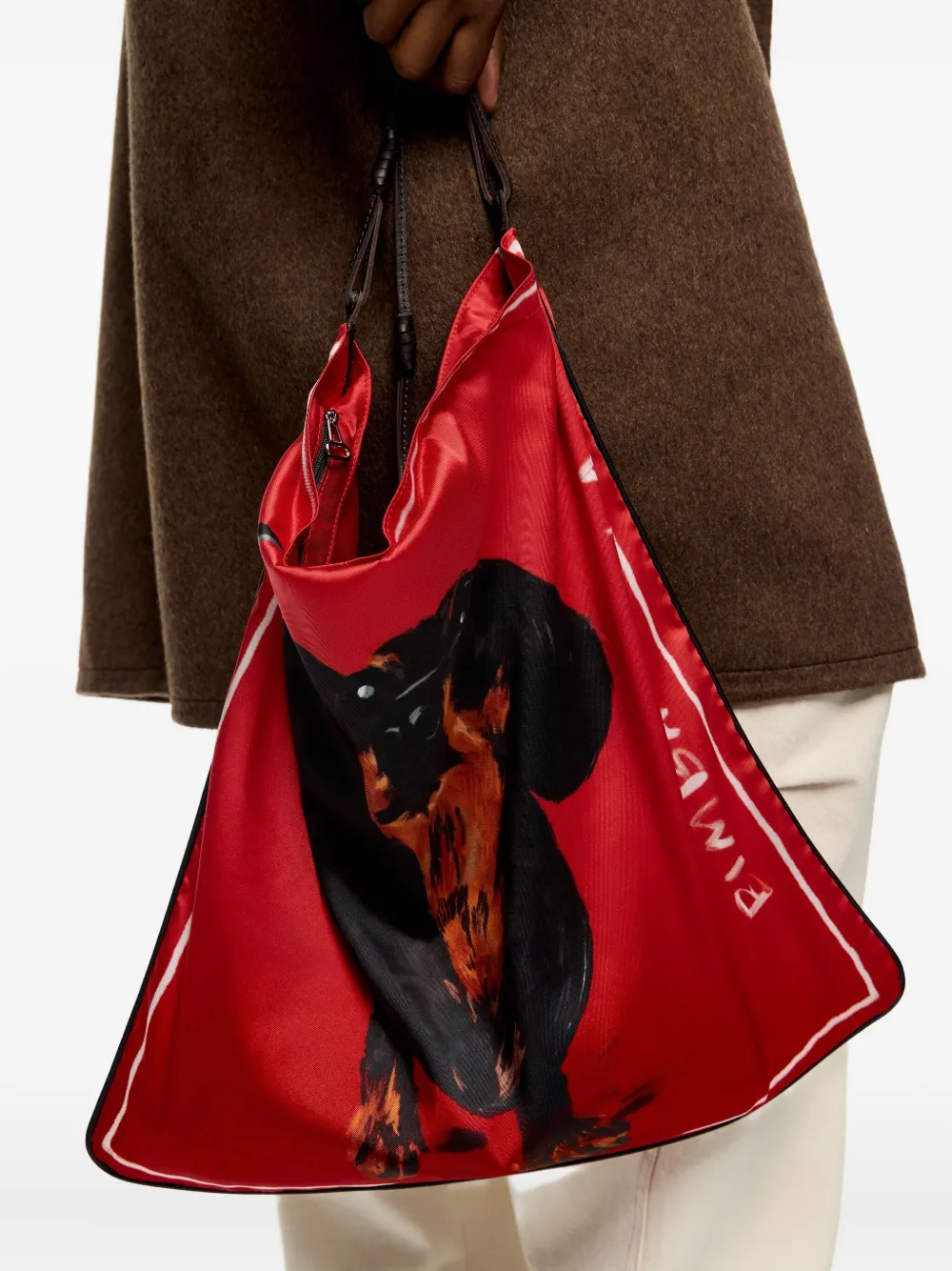 Bimba y Lola Shopper met hondenprint Rood