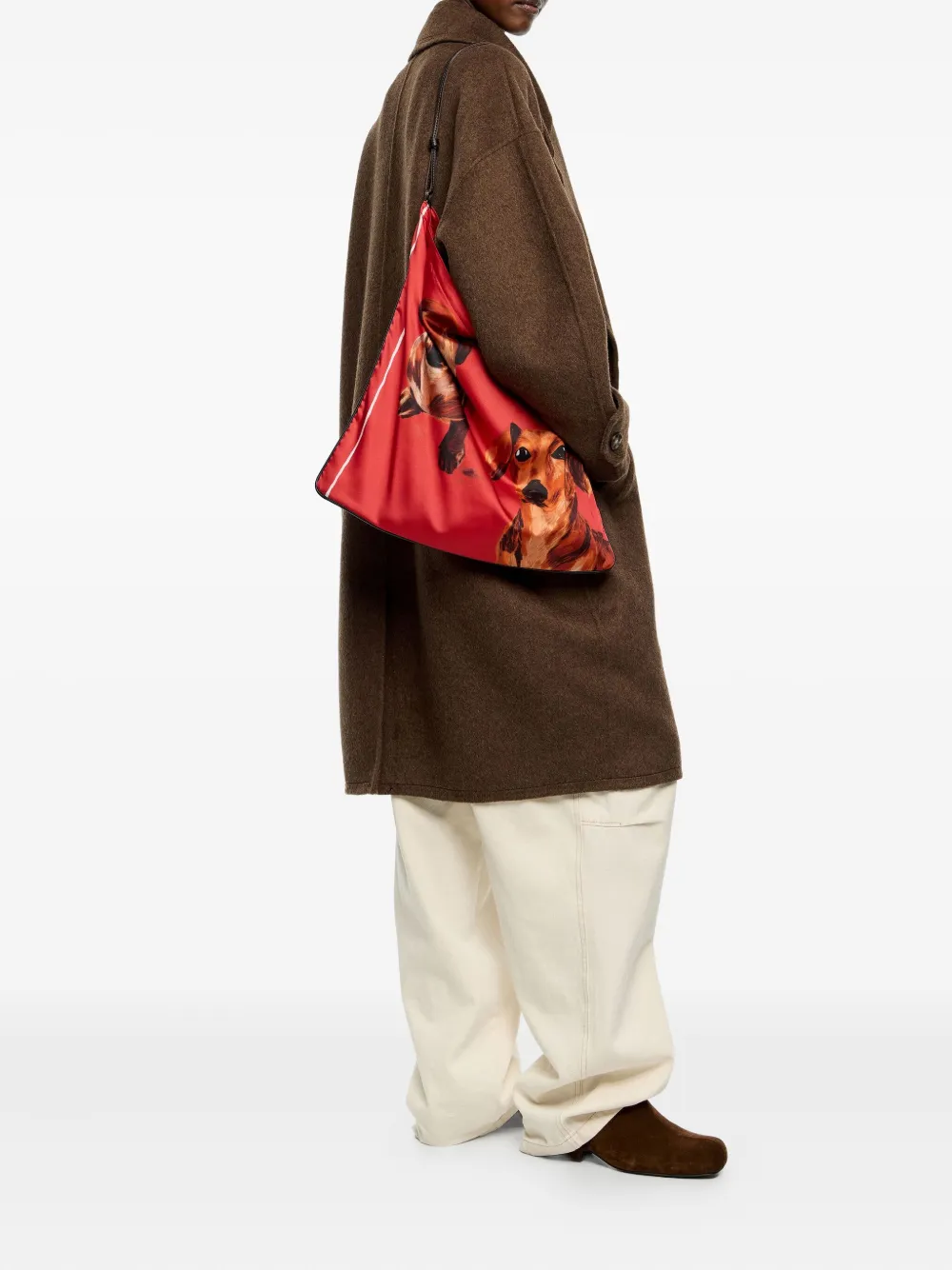 Bimba y Lola Shopper met hondenprint - Rood