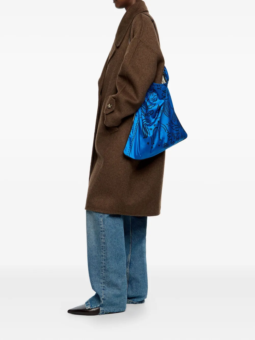 Bimba y Lola Shopper met gemixte print - Wit