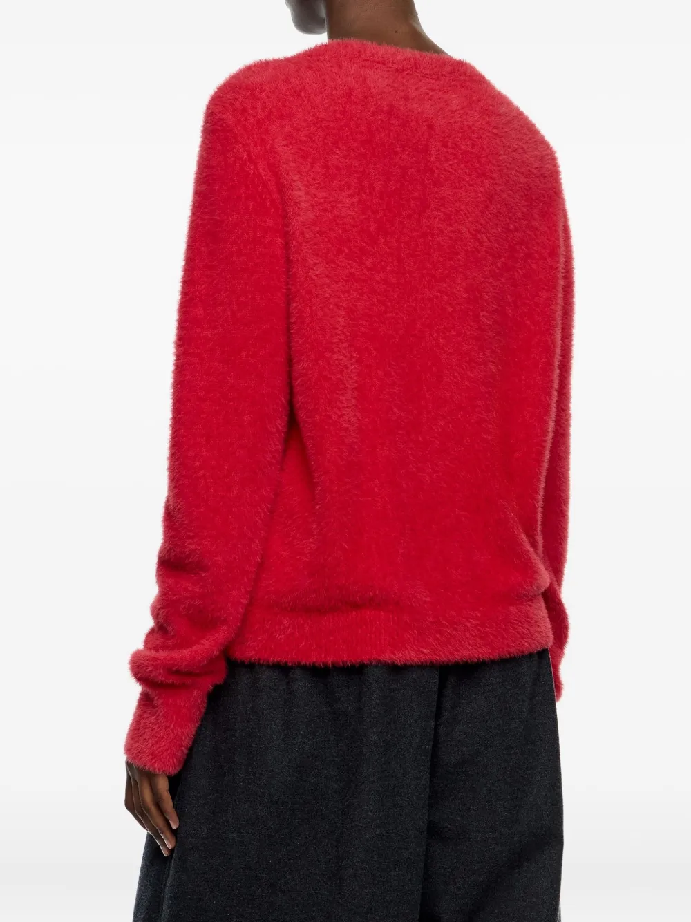 Bimba Y Lola Buttoned Scoop-neck Cardigan In Red