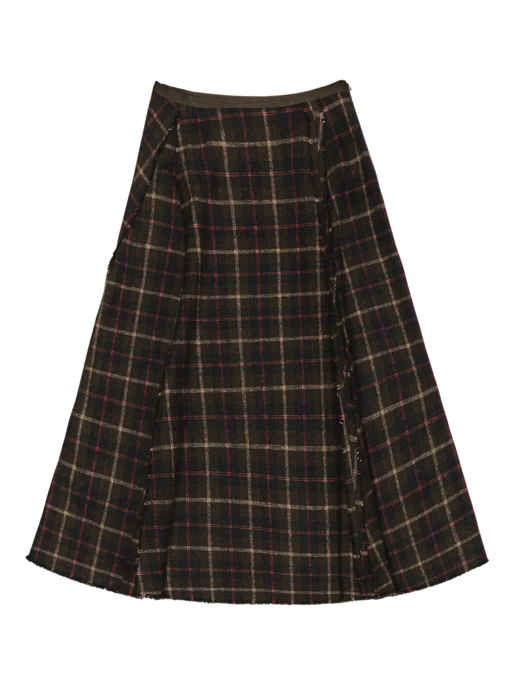 Bimba y Lola A-line checked skirt | Green | Image 1