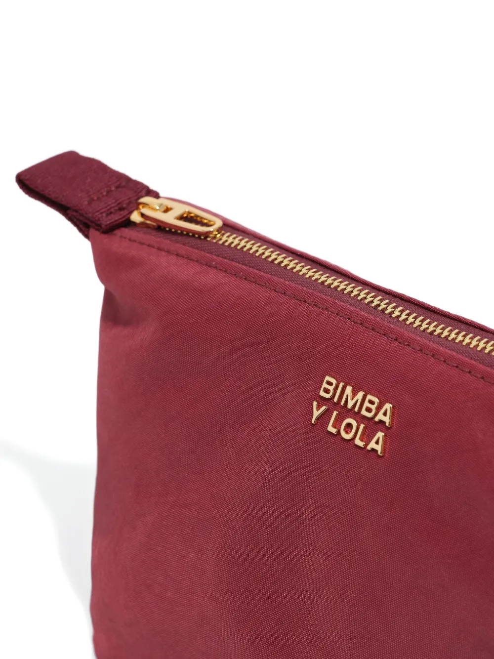 Bimba Y Lola Small Logo-lettering Makeup Bag In Red