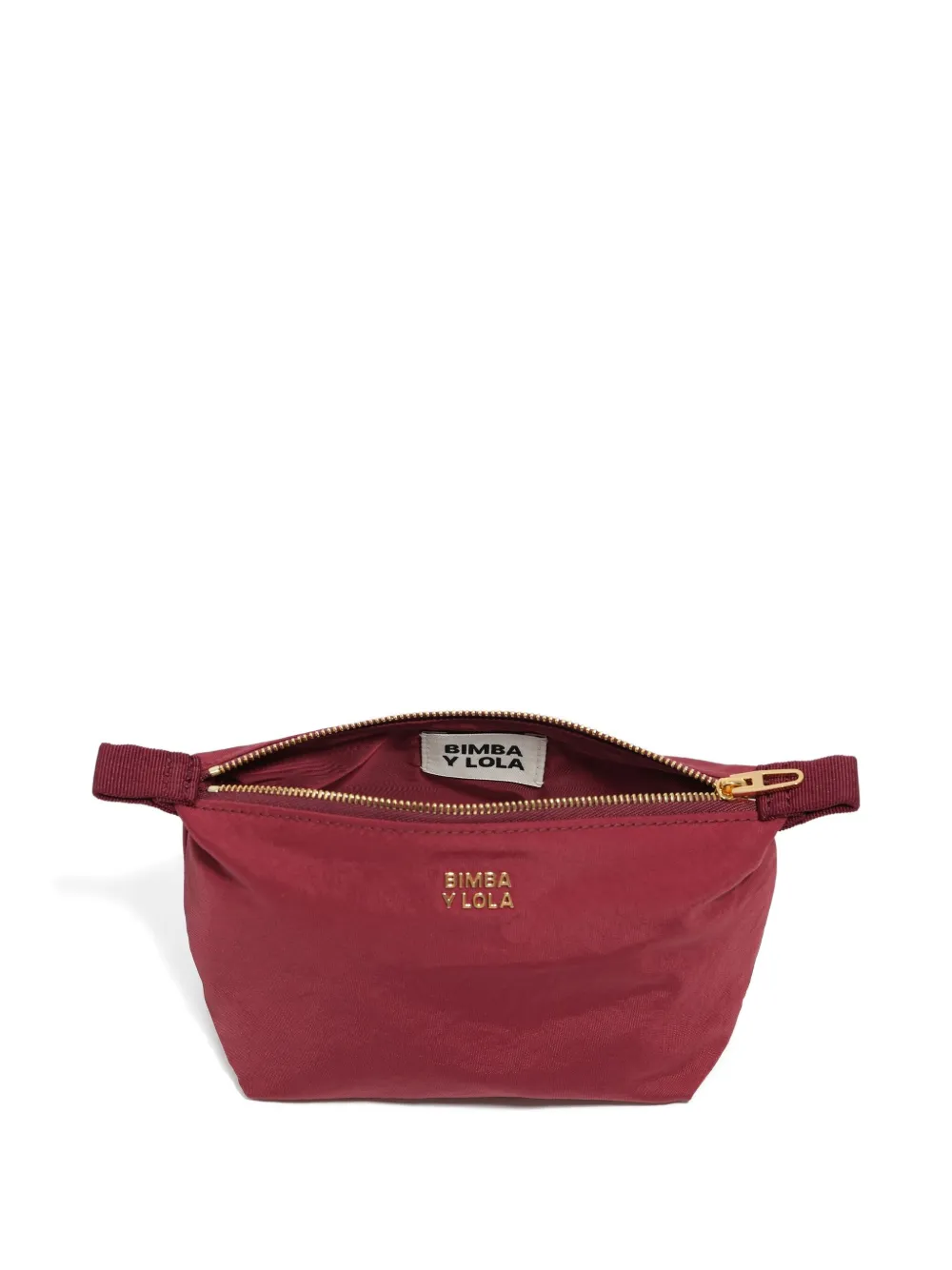 Bimba Y Lola Small Logo-lettering Makeup Bag In Red