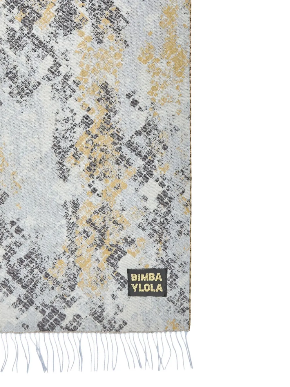 Bimba y Lola snake-printed fringed scarf | Image 2