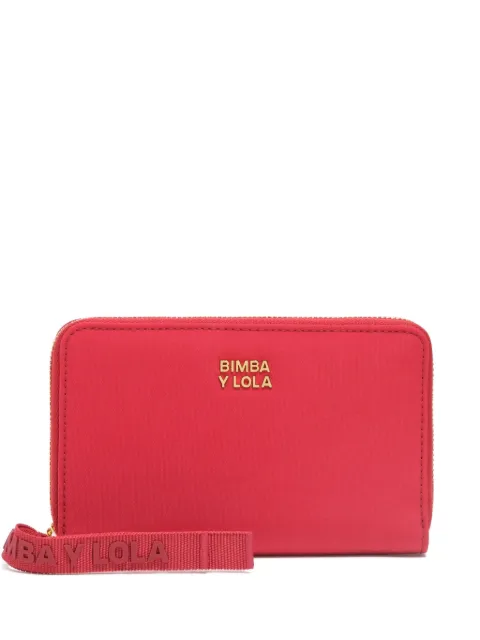 Bimba y Lola logo-strap zip-around wallet
