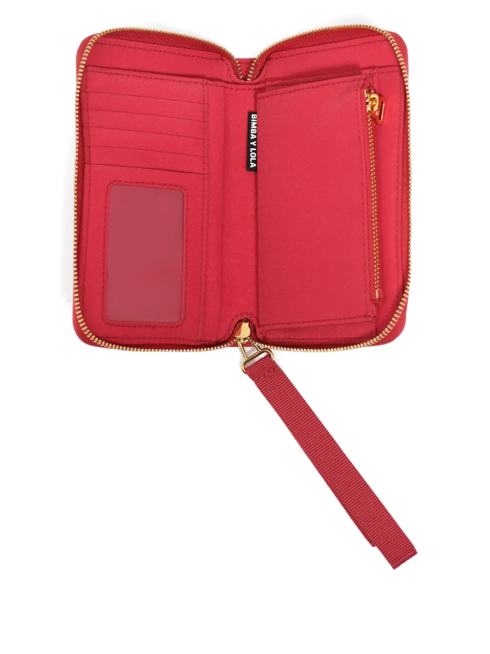 Bimba Y Lola Logo-strap Zip-around Wallet In Red