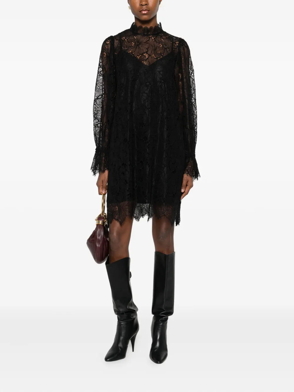 suncoo lace high-neck dress | Evening Dresses | Image 2