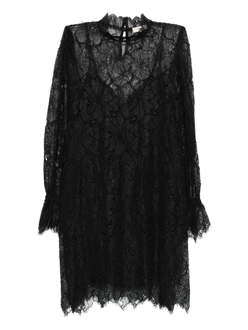 suncoo lace high-neck dress | Black | Image 1