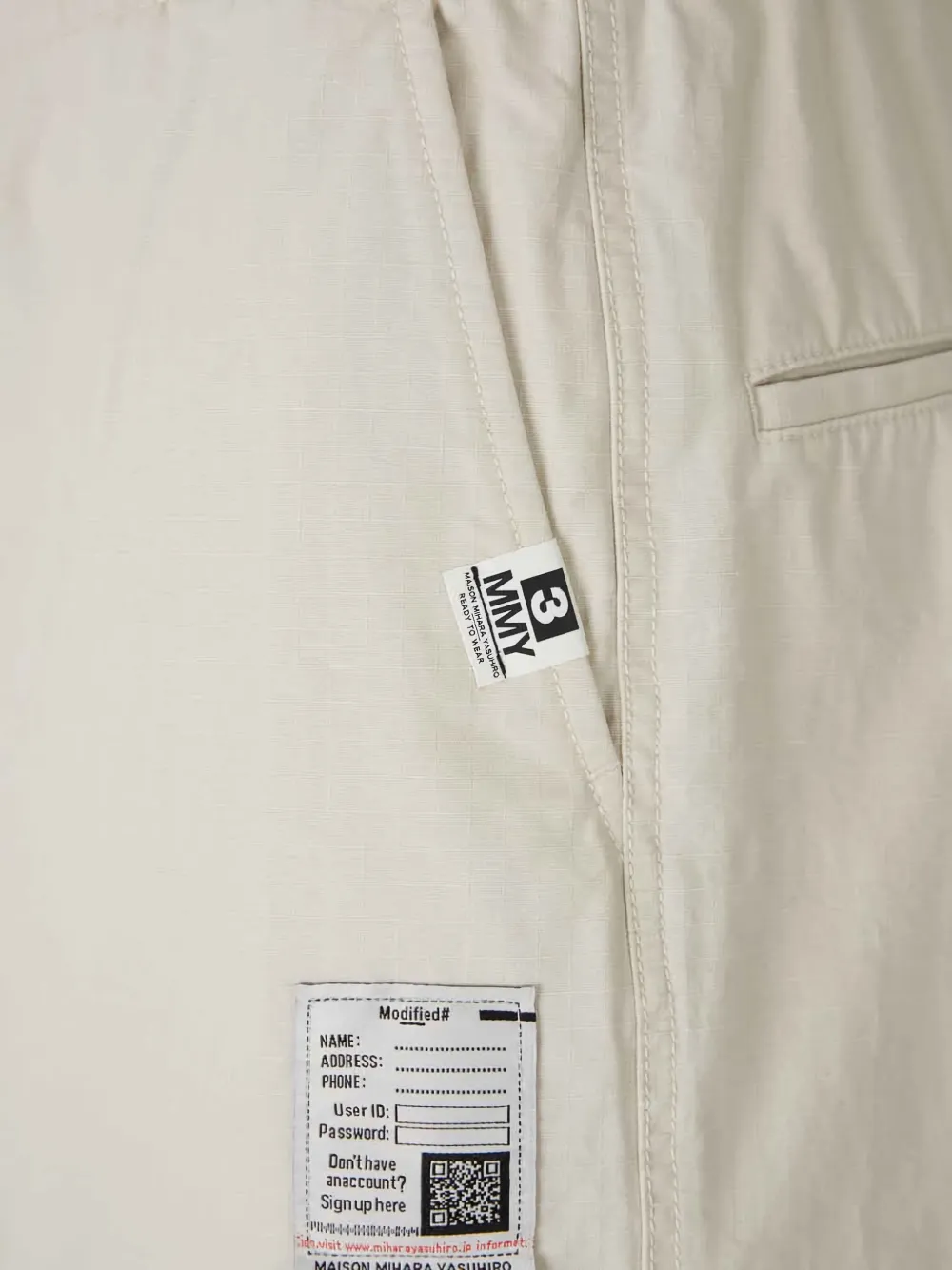 Miharayasuhiro Maison Mihara Yasuhiro Parachute Pants In White