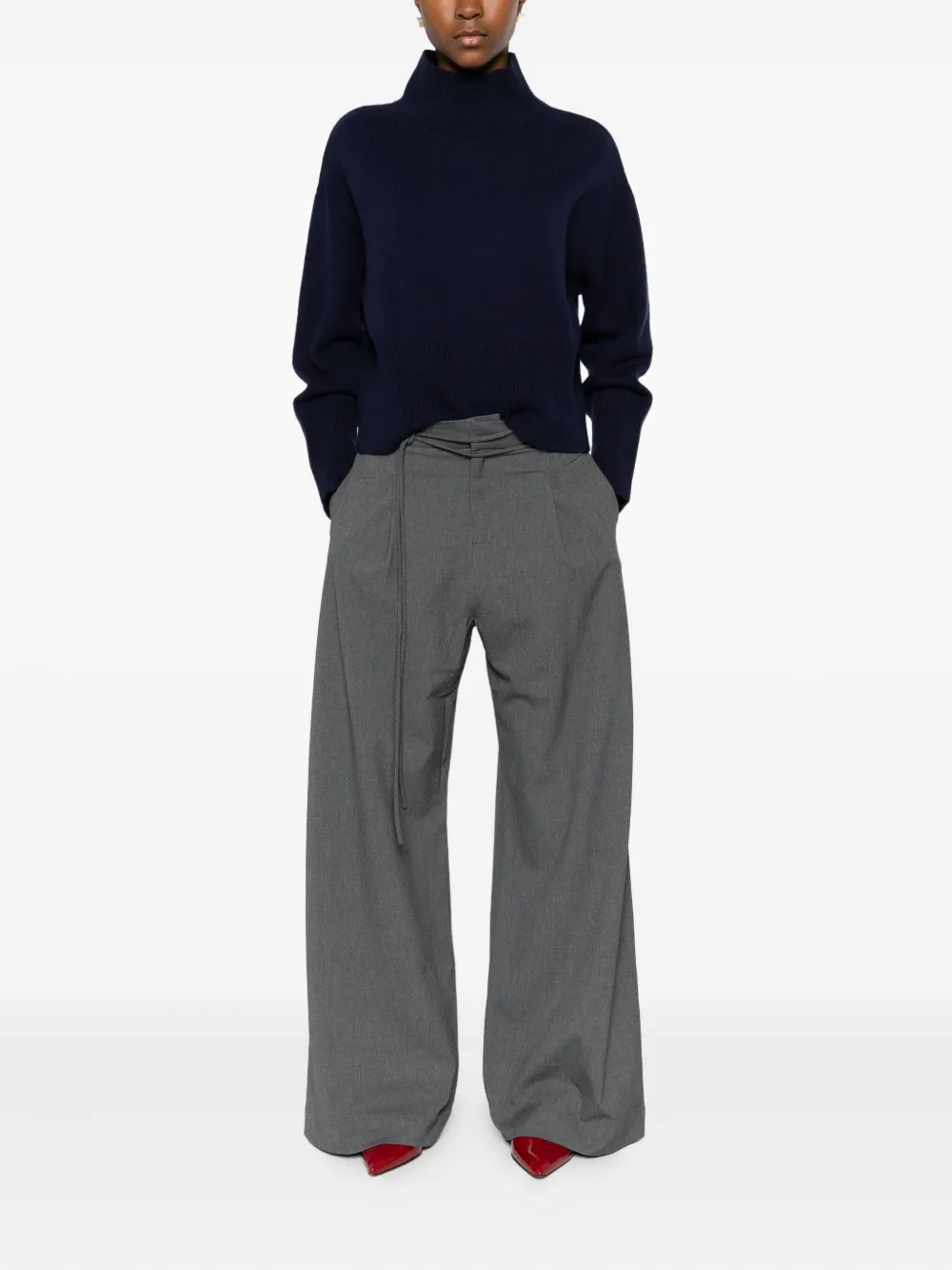 Suncoo Pleated Trousers In Gray