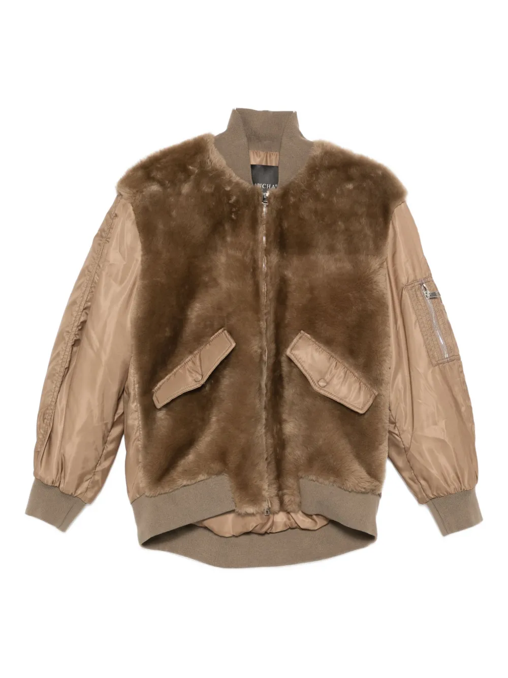 Blancha Bomber con zip - Marrone