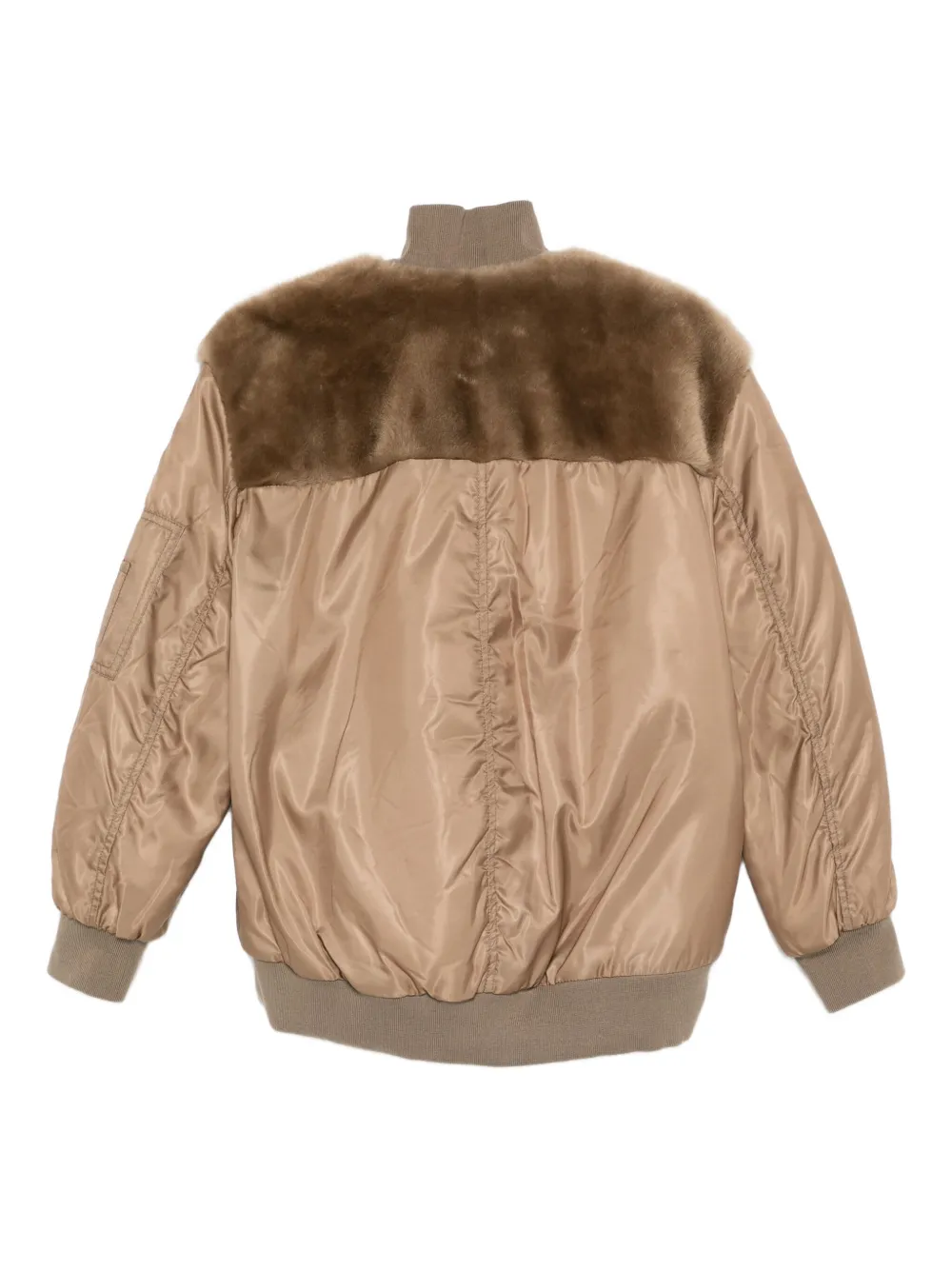  Blancha Zip-up Bomber Jacket - Brown 