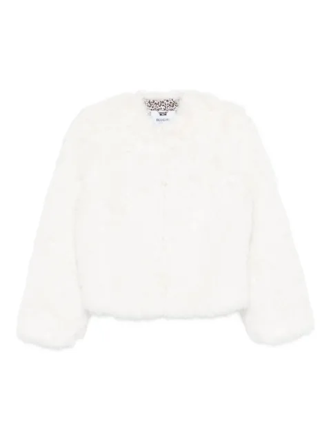 Blugirl round-neck faux-fur jacket