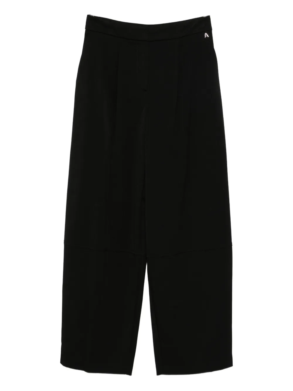 Twinset Logo-plaque Trousers In Black