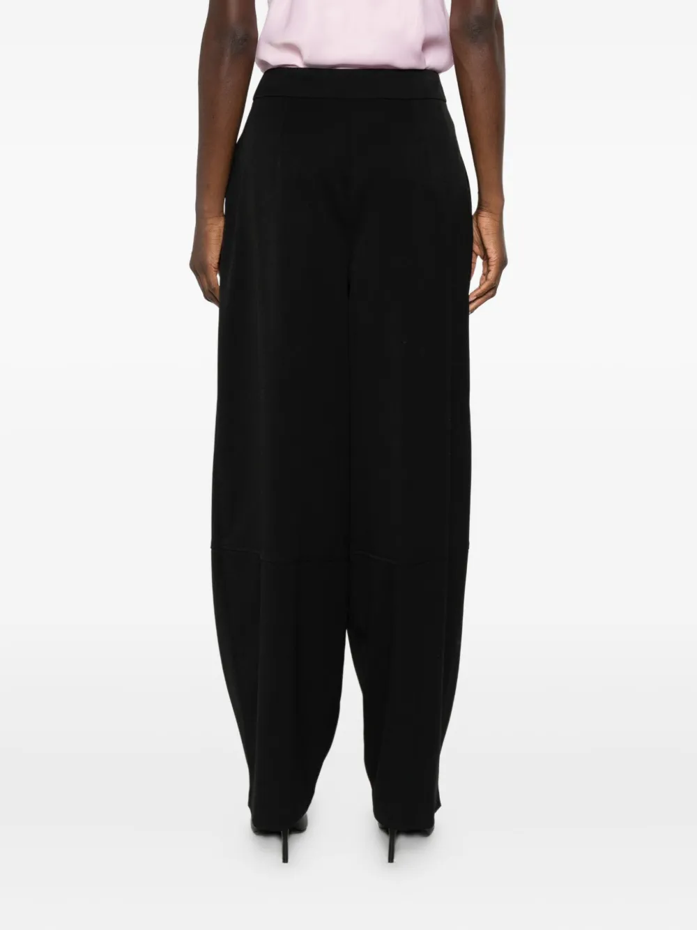Twinset Logo-plaque Trousers In Black