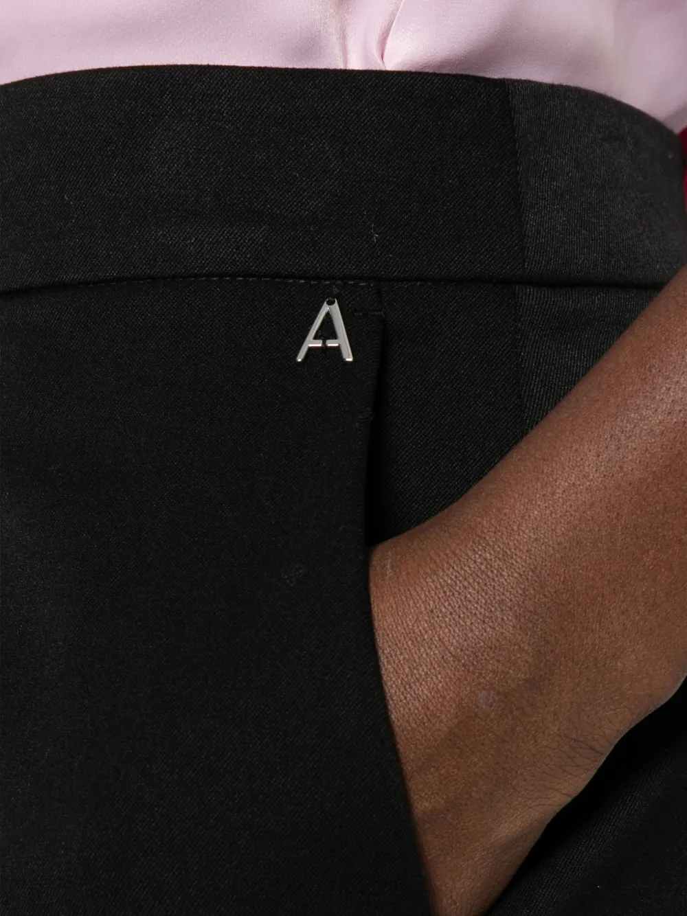 Twinset Logo-plaque Trousers In Black
