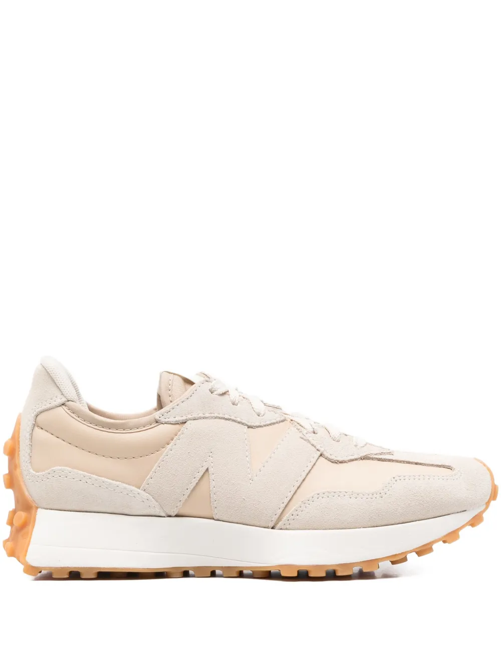 New Balance Suede Panelled Sneakers In Pink