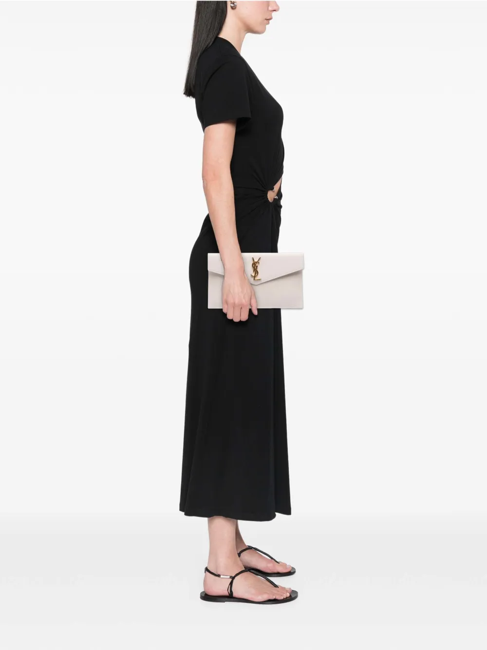 Saint Laurent Pre-Owned 2023 Grain De Poudre Uptown Pouch clutch bag - Saint Laurent Pre-Owned 2023 Grain De Poudre Uptown Pouch clutch bag -