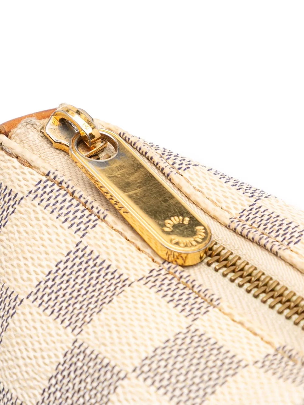 Pre-owned Louis Vuitton 2011 Damier Azur Totally Pm Tote Bag In White