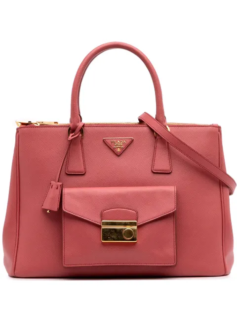 Prada Pre-Owned 2013-2025 Saffiano Lux Galleria Double Zip Front Pocket satchel