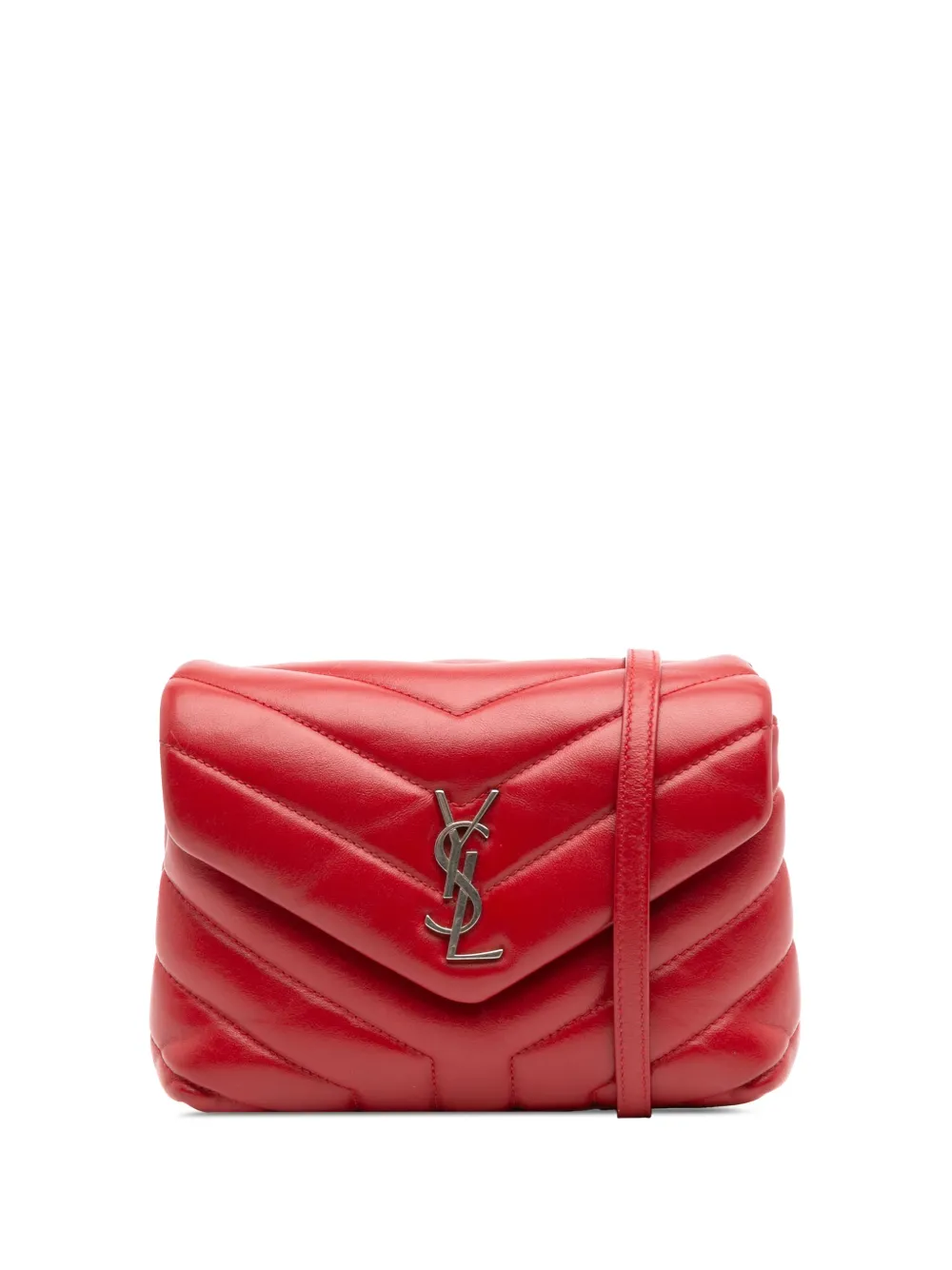Saint Laurent Pre-Owned 2018 Toy Matelasse Leather Monogram LouLou crossbody bag | Red | Image 1