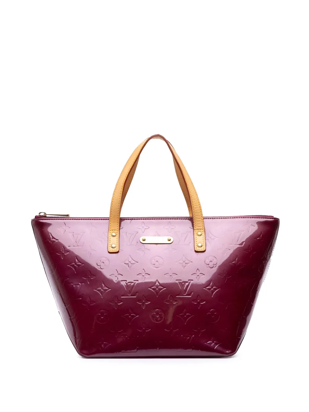 Pre-owned Louis Vuitton 1998-2010 Monogram Vernis Bellevue Pm Handbag In Purple