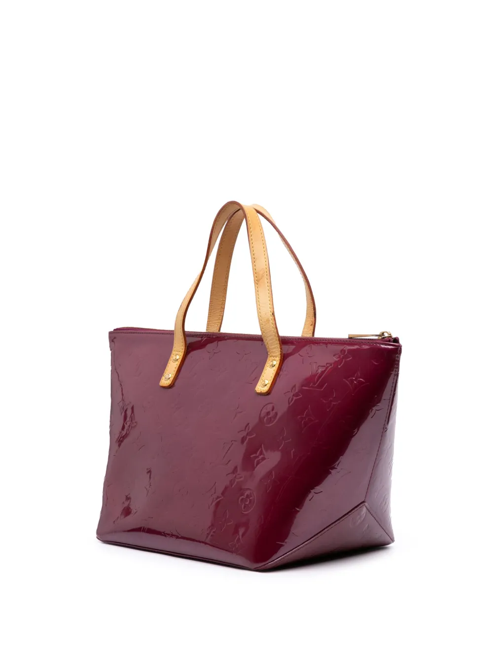 Pre-owned Louis Vuitton 1998-2010 Monogram Vernis Bellevue Pm Handbag In Purple