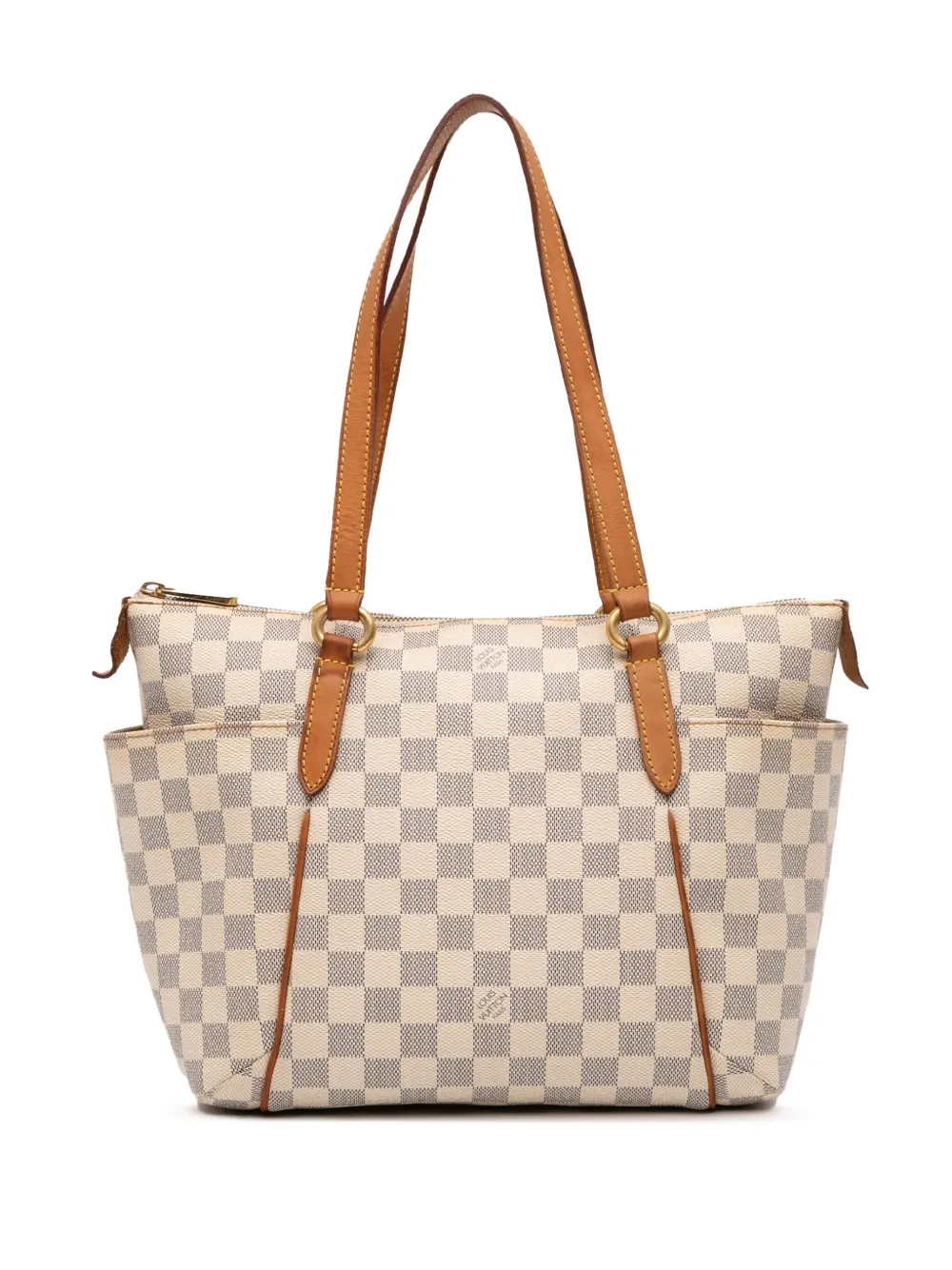 Pre-owned Louis Vuitton 2010 Damier Azur Totally Pm Tote Bag In White