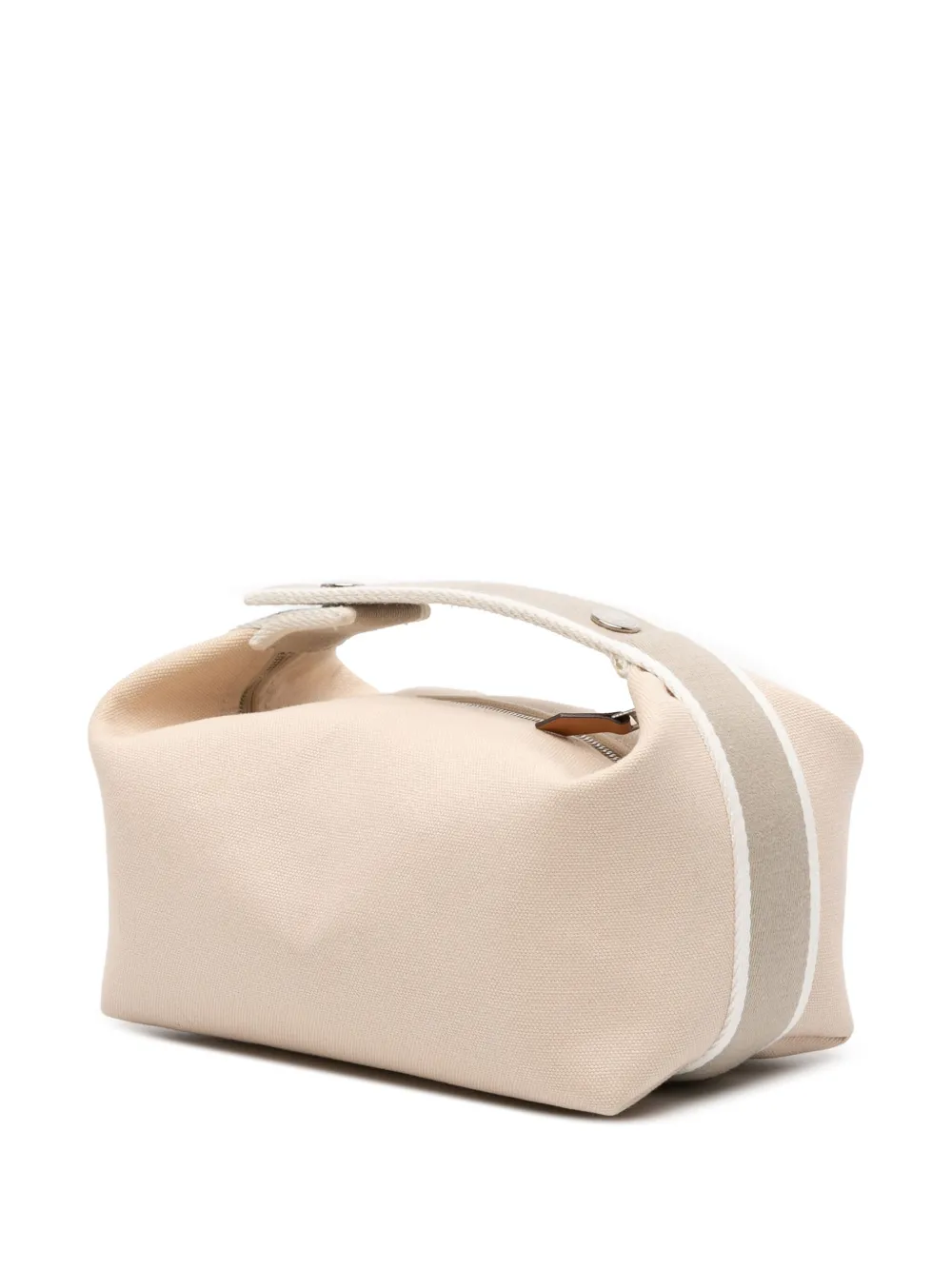 Pre-owned Hermes 2021-2025 Small Toile Bride A Brac Vanity Bag In Brown