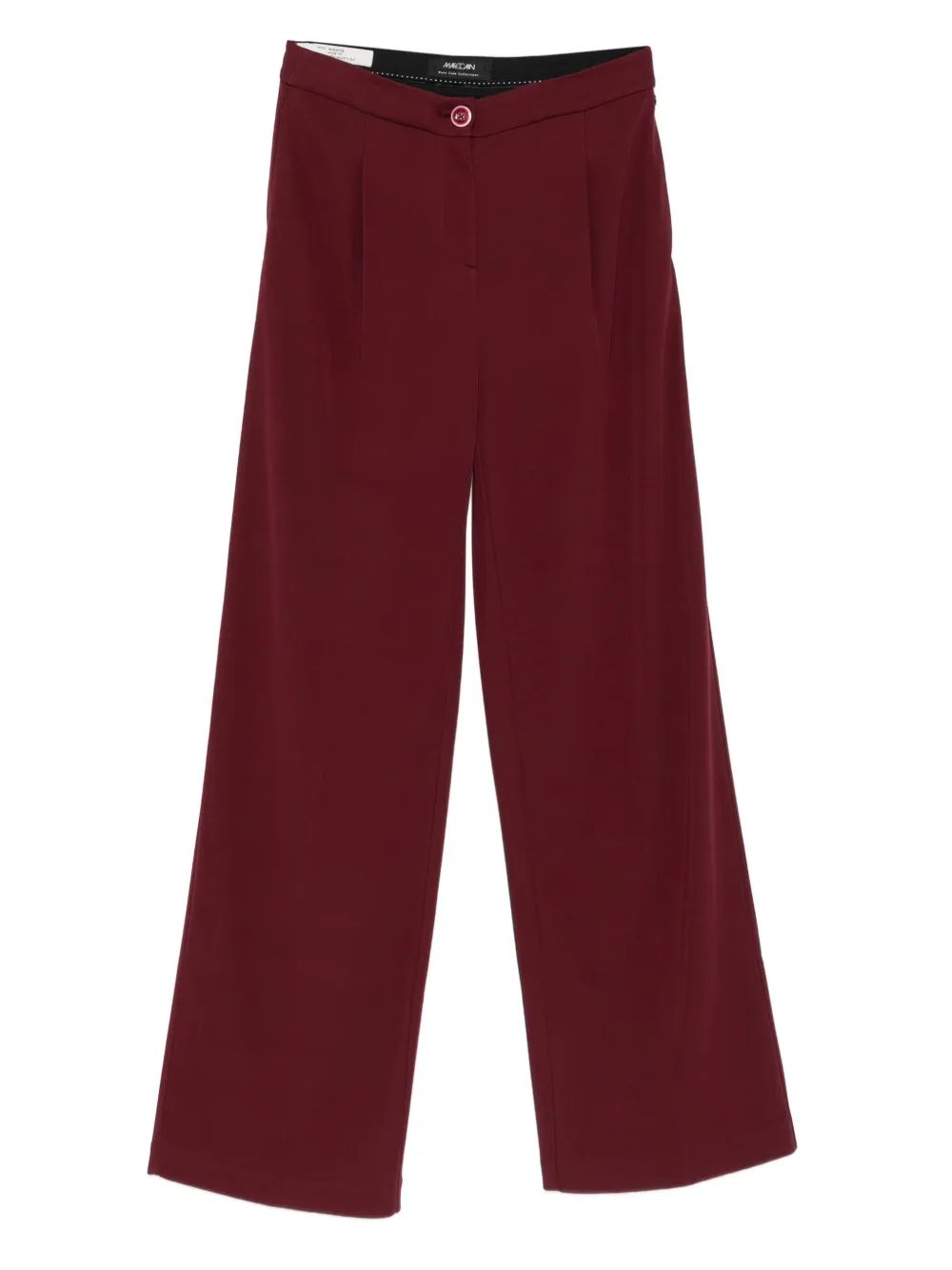 Marccain High-waisted Straight-leg Trousers In Red