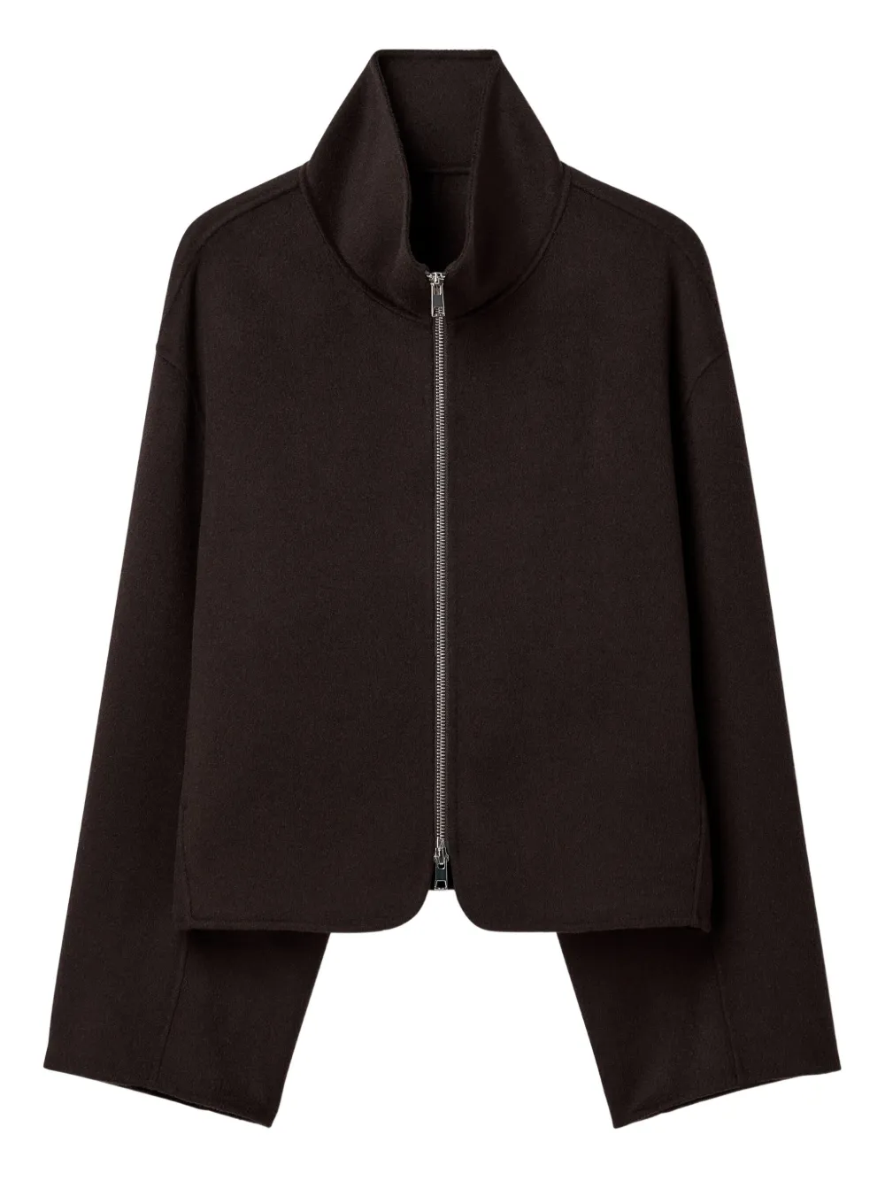 Filippa K Zip-up Funnel-neck Jacket In Brown