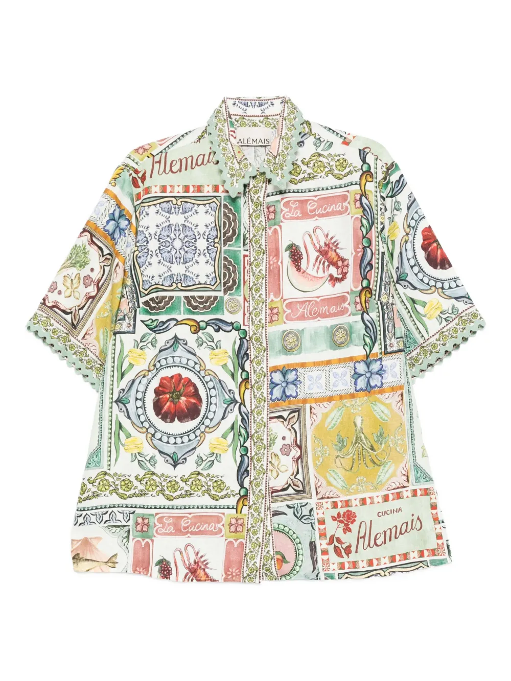 Alemais Graphic-print Shirt In White