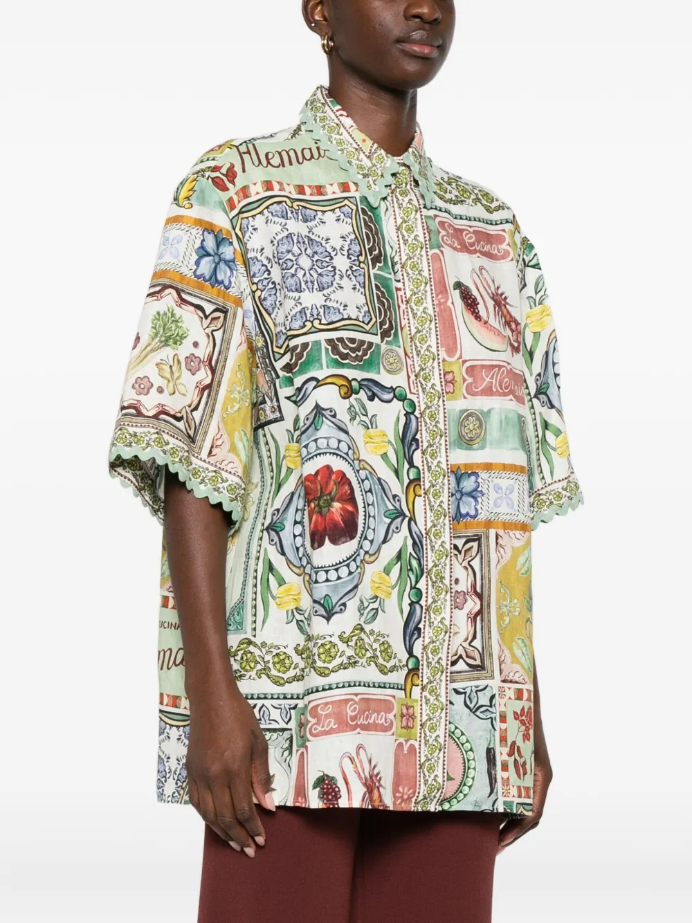 Alemais Graphic-print Shirt In White