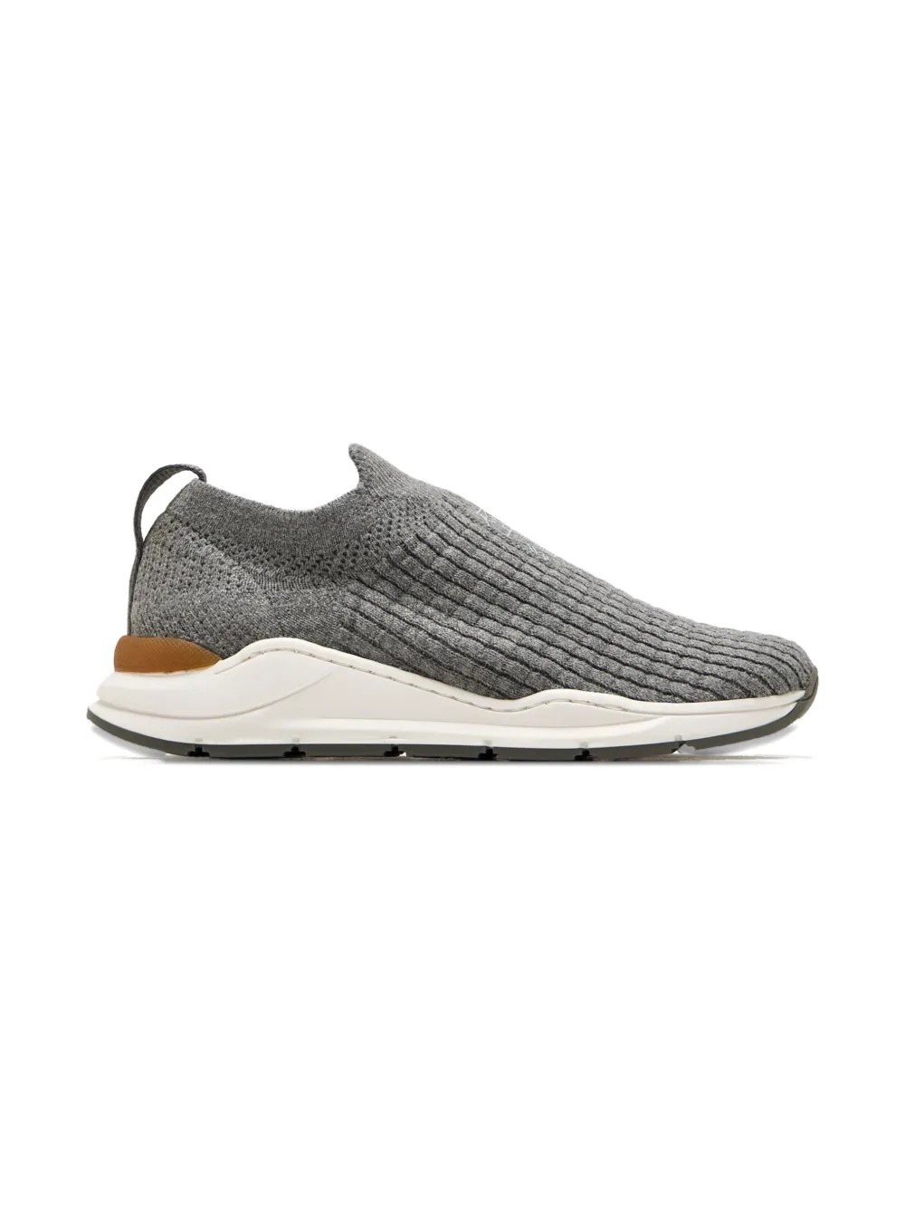Brunello Cucinelli Kids logo-print sneakers | Grey | Image 1