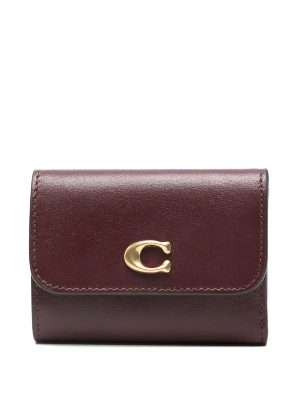 Coach Portacarte Con Placca Logo Rosso FARFETCH IT