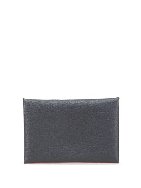 Hermès Pre-Owned 2025 Chevre Mysore Calvi Duo Compact Verso card holder