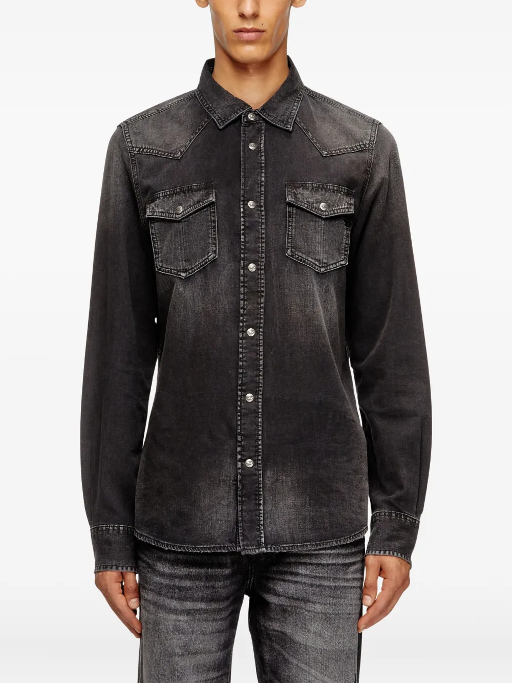 Diesel Denim overhemd Zwart