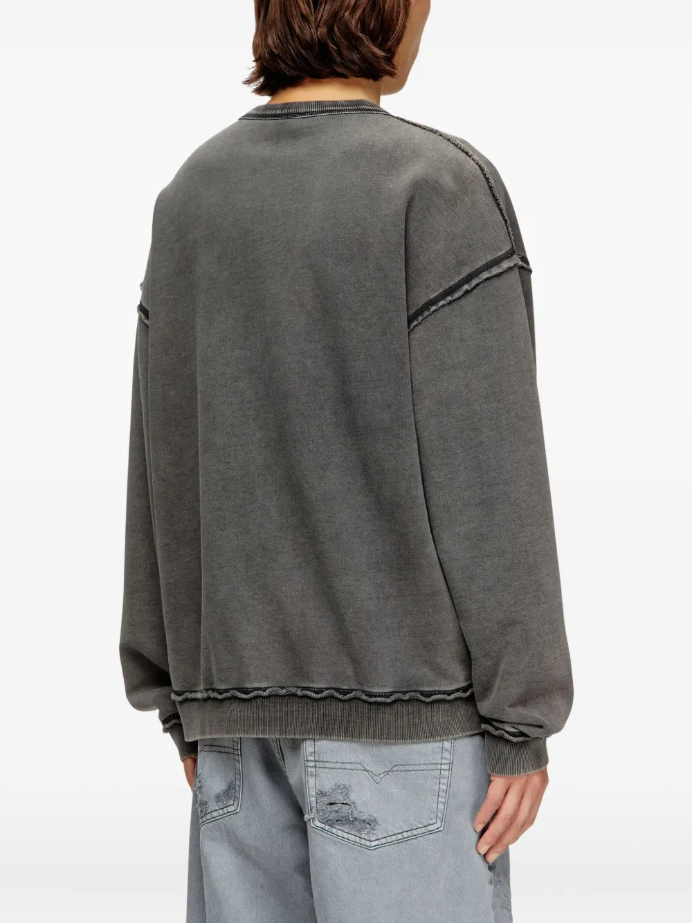 Diesel S-Boxt-Raw-V1 sweater Grijs