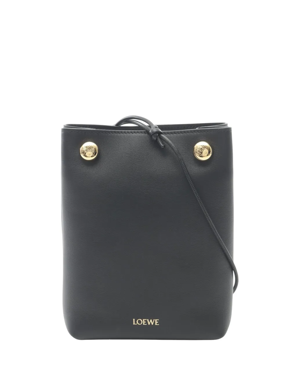 Loewe Pre-Owned 2010-2025 Leather Pebble Pouch shoulder bag - ブラック Loewe Pre-Owned 2010-2025 Leather Pebble Pouch shoulder bag - ブラック