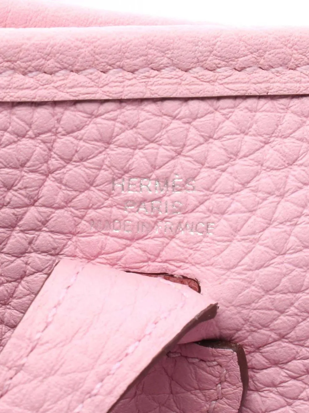 Pre-owned Hermes 2022 Clemence Evelyne Tpm Crossbody Bag In Pink