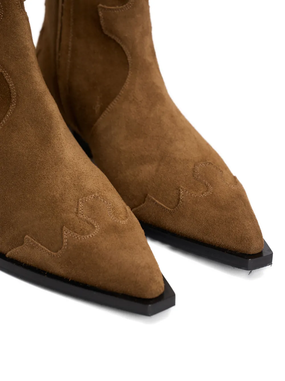 Aeyde Hester Suede Ankle Boots In Brown