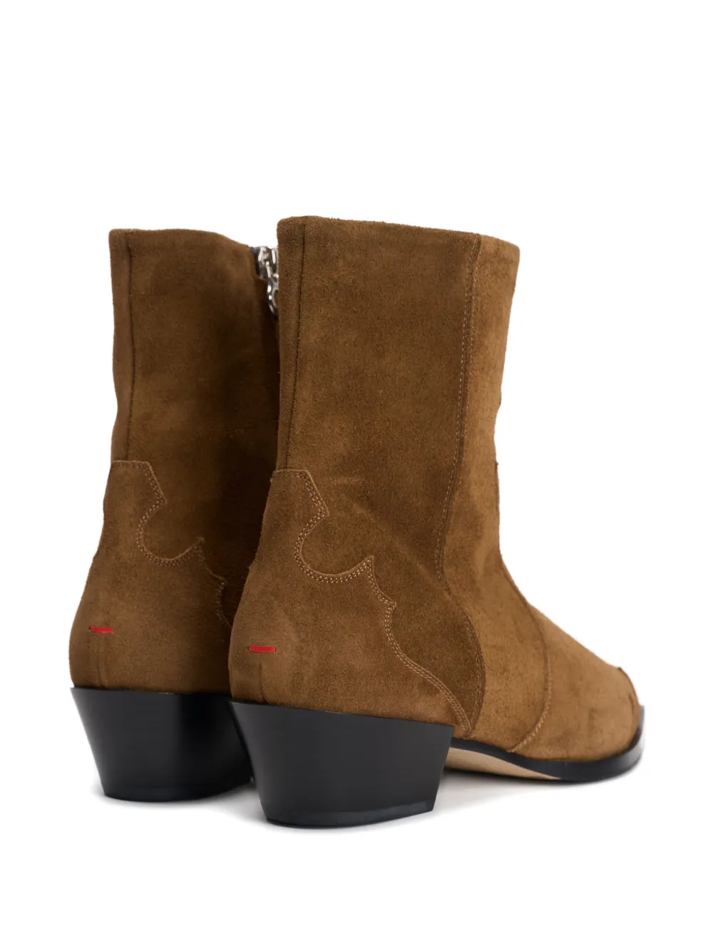 Aeyde Hester Suede Ankle Boots In Brown