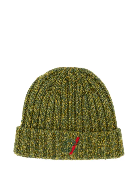 AFTER LABEL ribbed logo-detail beanie