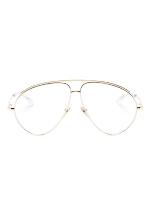 Cartier Eyewear オーバル眼鏡フレーム | シルバートーン | FARFETCH JP