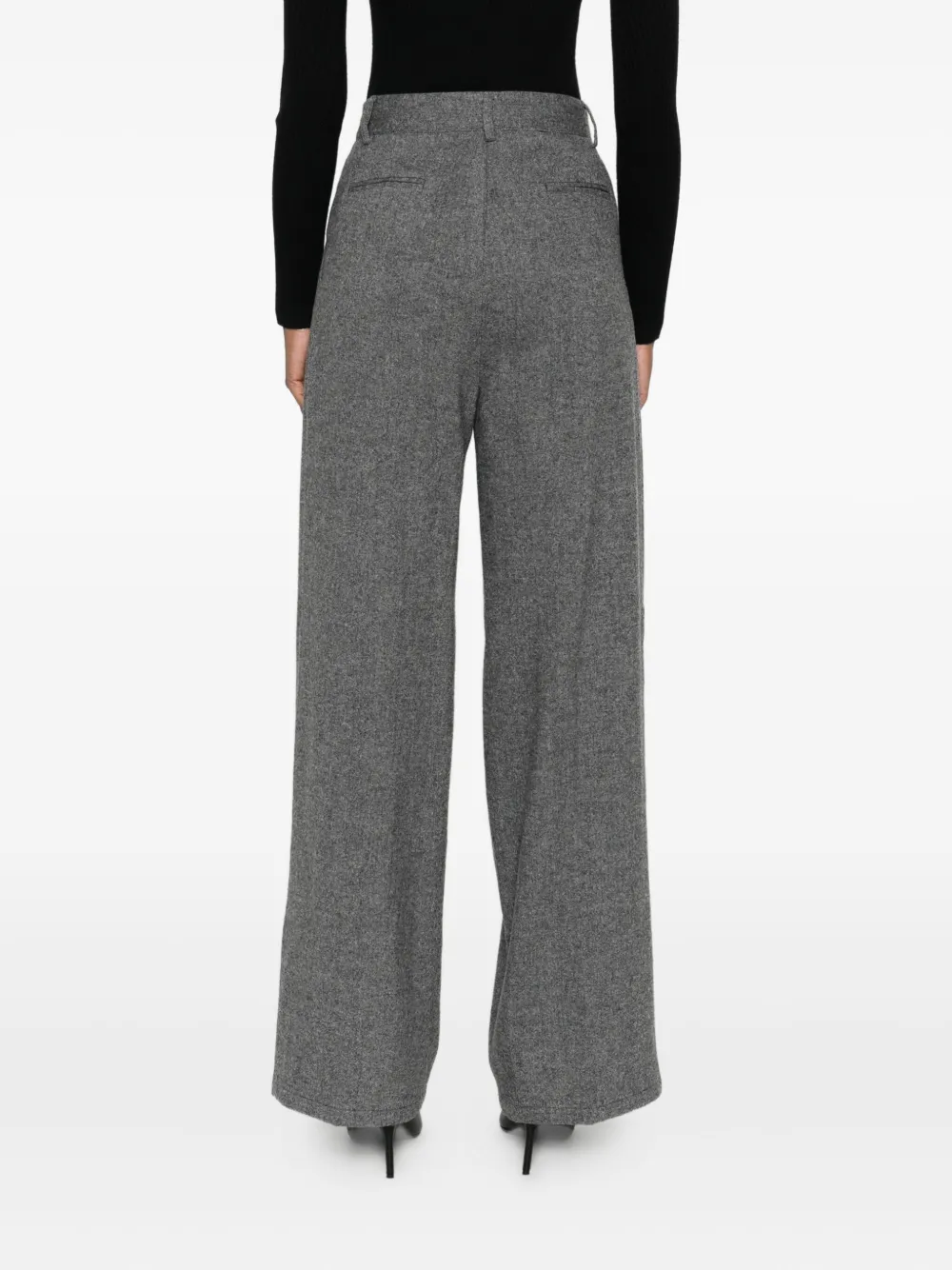 Marsēm Pleated Straight-leg Trousers In Gray