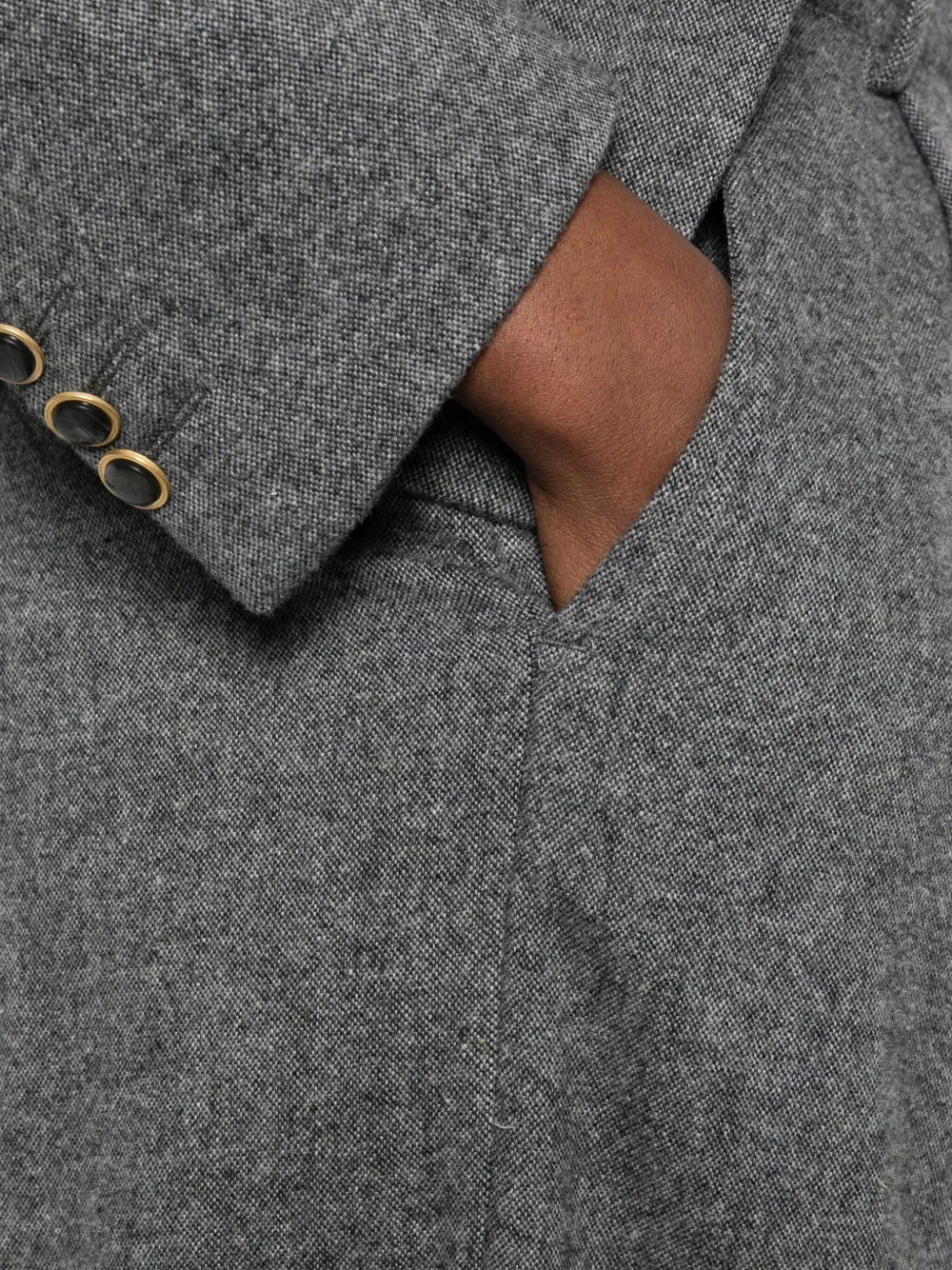 Marsēm Pleated Straight-leg Trousers In Gray