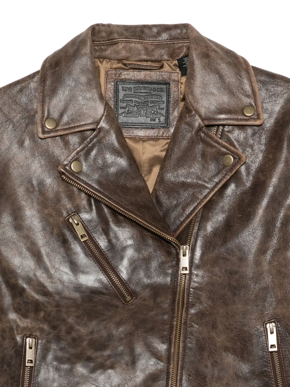 Levi's Leren jack Bruin